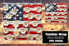 American Flag Inspired Tumbler Wrap - 20oz Sublimation Product Image 1