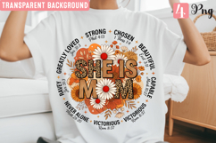 Mother's Day PNG,Faux Yarn Mother's Day png,She is Mom PNG Product Image 2