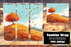 Fall Tumbler Wrap Sublimation | 20oz Watercolor Pattern Product Image 1