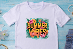 Boho Chic Summer Vibes PNG with Flowers Product Image 3
