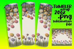 Eye-Catching 20oz Tumbler Wrap , Flowers Product Image 1
