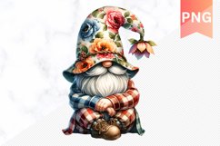 Floral Gnome Sublimation - Clipart PNG Bundle Product Image 3