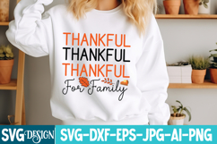 Thankful For Family - Thanksgiving SVG PNG EPS DXF Product Image 1
