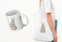 Easter Bunny Reading Clipart Product Image 4