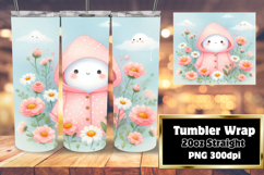 RADIANT PNG Tumbler Design 20oz , Cute Ghost Product Image 1