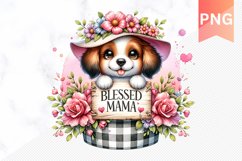 Blessed mama Sublimation - Mother&#039;s Day Clipart PNG Product Image 1