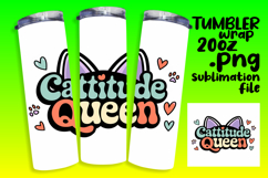 TRENDY 20oz Sublimation Artwork , Cat Quote Product Image 1