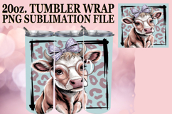 Cozy Dreams 20oz tumbler wrap, Cute Cow Product Image 1