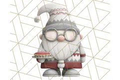 Cozy Winter Gnome Clipart PNG, Christmas Gnome Clip Art Product Image 4
