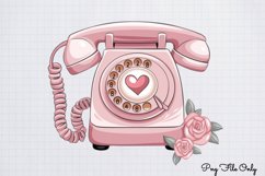 Retro Valentine Day Clipart PNG Product Image 1