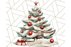 Vintage Glamorous Christmas Party Clipart PNG, Holiday Png Product Image 4