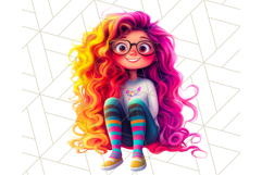 Teen Girl Clipart PNG, Fun Character Illustration Product Image 4
