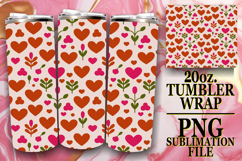 Vibrant Joy 20oz tumbler wrap, Valentine's Pattern Product Image 1