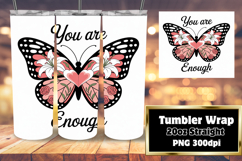 20oz Sublimation Design Download , Butterfly Product Image 1