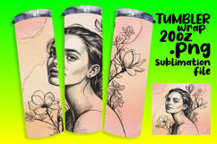ELEGANT 20oz Sublimation Tumbler Wrap , Beauty Woman Product Image 1