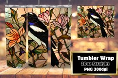 Stunning Birds Stained Glass Tumbler Wrap Design Product Image 1
