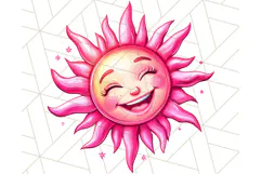 Pink Summer Clipart, Cute Beach Icons, Aesthetic PNG Product Image 4
