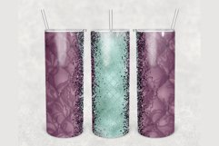 Personalized Purple Silk glitter 20 oz tumbler sublimation Product Image 1