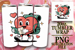 WHIMSICAL GIFT 20oz TUMBLER WRAP, Valenines Heart Product Image 1