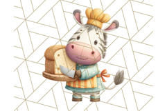 Cozy Safari Baking Animals PNG, Cute Jungle Kitchen Art Product Image 4