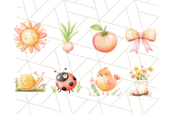 Pastel Watercolor Spring Clipart Bundle, Birds, Flowers Png Product Image 6