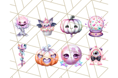 Pastel Halloween Clipart Cute PNG Graphics, Halloween Png Product Image 4