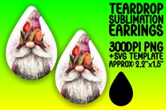 Whimsical Gnome Wonders: Sublimation Teardrop Magic Product Image 1