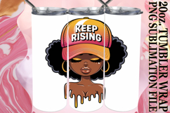Uplifting Moments 20oz tumbler wrap, Black Woman Product Image 1