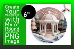 Whimsical Round Design Car Coaster PNG , Holiday Product Image 1