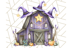 Halloween Cottagecore Barn PNG Clipart, Fall Style Product Image 4