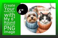 Sophisticated Circle PNG Car Coaster , Dog and cat Product Image 1