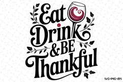 Eat Drink &amp; be Thankful Svg | Halloween Svg | Svg Cut Files Product Image 1