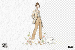 Stylish Spring Girl Clipart Product Image 1