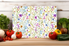 Watercolor Wildflower Cutting Board | Cutting Board png Product Image 2