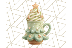 Christmas Coffee Mugs Clipart PNG Festive Cups Product Image 4