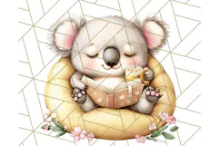 Warm & Fuzzy Mornings PNG Clipart, Cozy Animal Art Download Product Image 4