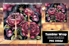 Personalized 20oz Tumbler Gift , Flowers Product Image 1