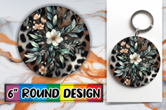 Bright Round Ornaments Sublimation, Leopard Prints Product Image 1