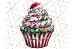 Christmas Cupcake PNG Clipart, Cute Food PNG, Holiday Treat Product Image 4