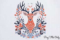Scandinavian Folk Art Winter Clipart PNG Product Image 1