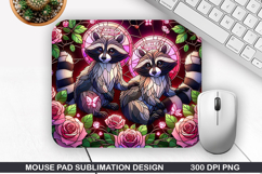 Bear Mouse Pad Sublimation, Valentine Mouse Pad PNG Product Image 1