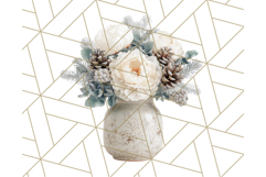 Whimsy Winter Florals Clipart PNG, Christmas Png Clipart Product Image 4