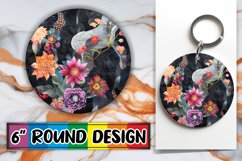 Whimsical Bloom Car Coaster Sublimation Product Image 1