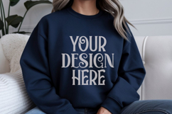 Navy Gildan 18000 Sweatshirt Mockups ,18000 Mockups Product Image 1