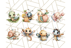 Cute Insects Clipart, Cartoon Bugs, Bug PNG Illustrations Product Image 4