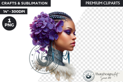 Royal Hydrangea Guardians Fantasy Warrior and Floral Graphic Product Image 1