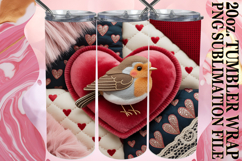Happy Hearts 20oz tumbler wrap, Valenines Animals Product Image 1