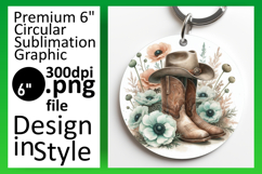 Trendy Round Design for Sublimation , Western Product Image 1