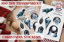 Christmas Sticker Sheet Gothic Dark Winter Holiday PNG Product Image 1