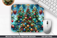 Christmas Tree Mouse Pad Sublimation,Christmas Mouse Pad PNG Product Image 1